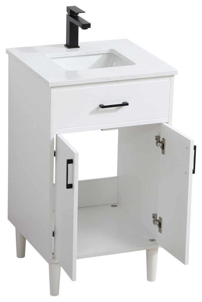 Home Living 20" Single Bathroom Vanity, White