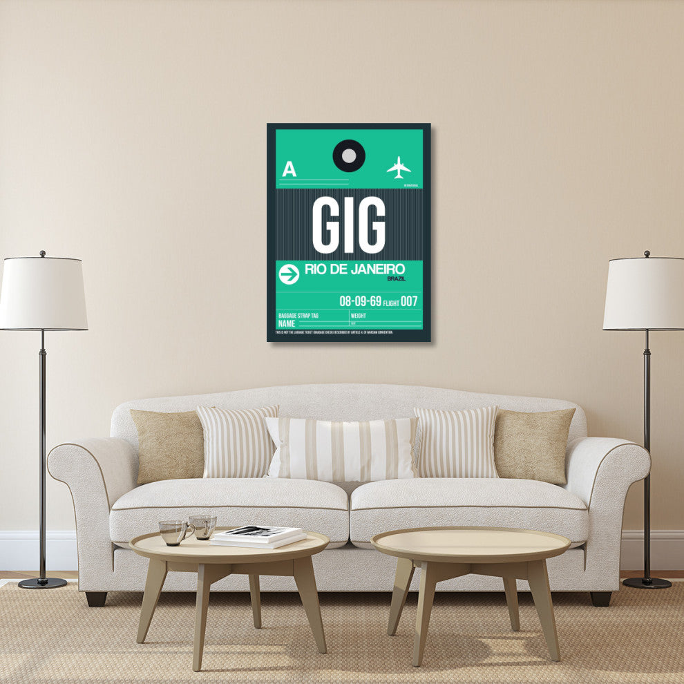 "GIG Rio De Janeiro Luggage Tag 1" Fine Art Print