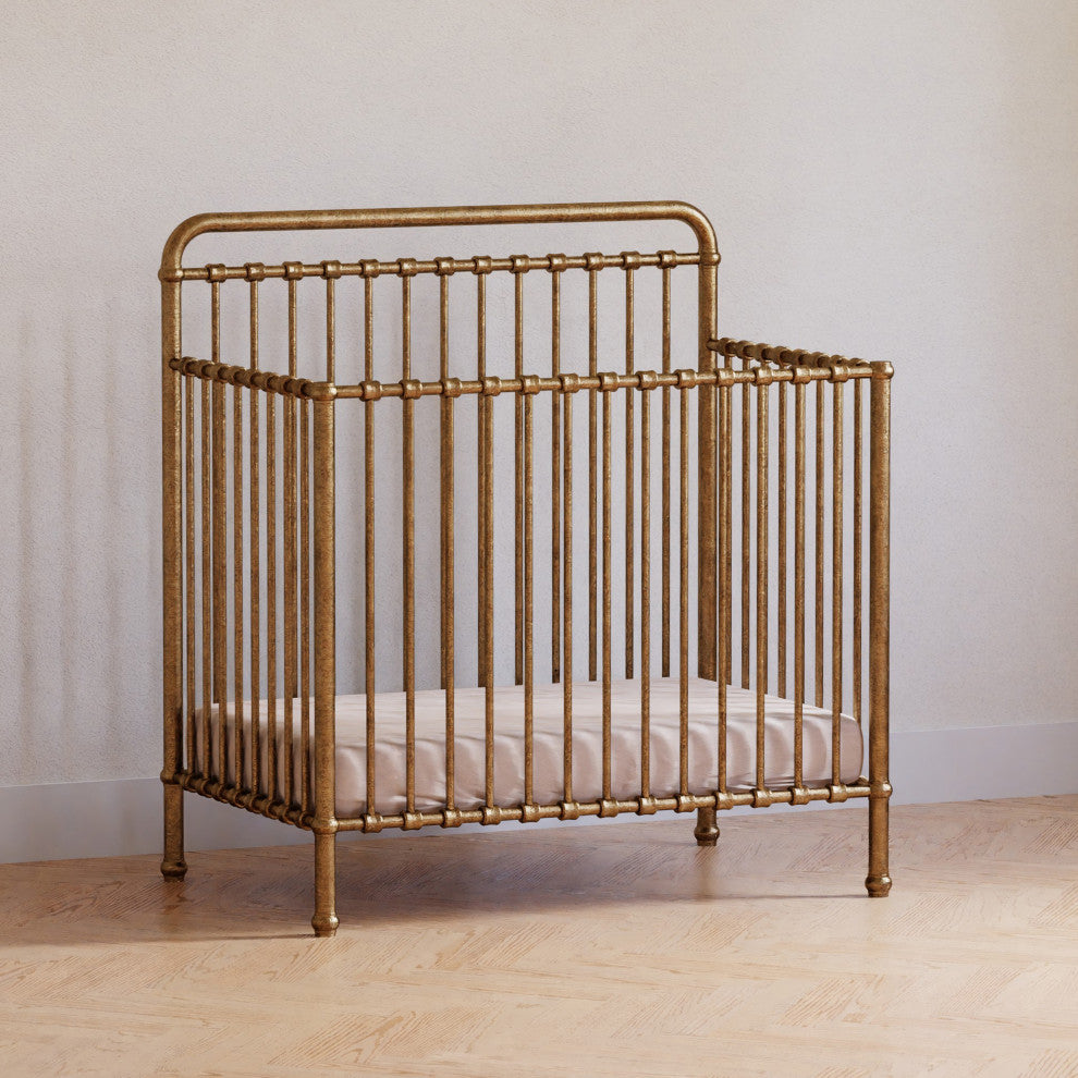 Winston 4-in-1 Convertible Mini Crib, Vintage Gold