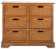 Safavieh Landers 6 Drawer Storage Unit, Honey