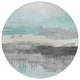 Machine Washable Indoor/Outdoor Chantille ACN1880 Teal 8' x 8' Round Rug