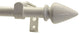 Adjustable Lance Drapery Rod Set, 48"-84", Glossy White