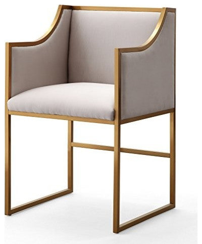 Atara Cream Velvet Gold Chair