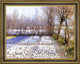 George Hitchcock Spring Crosuc Fields Framed Premium Canvas Print, 18"x24"