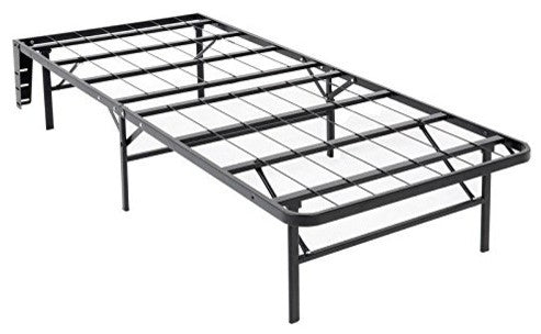 Heavy Duty Metal Platform Bed Frame with Headboard Brackets, Twin XI