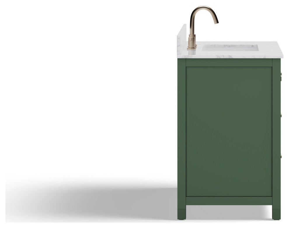 The Woodruff Bathroom Vanity, Single Sink, 36", Vogue Green, Freestanding