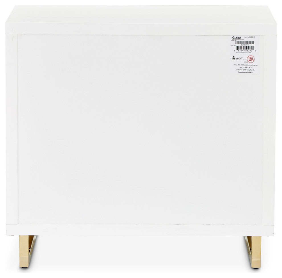 Palm Gate Nightstand, Cloud White