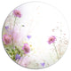 Beautiful Pastel Floral Pattern, Floral Round Wall Art, 23"