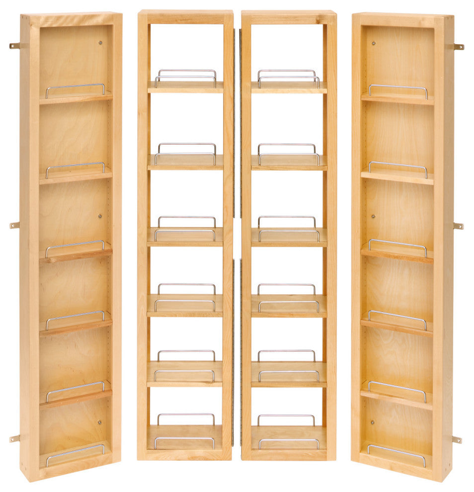 Wood Swing Out Pantry Cabinet Organizer Kit, 12"Wx7.5"Dx57"H