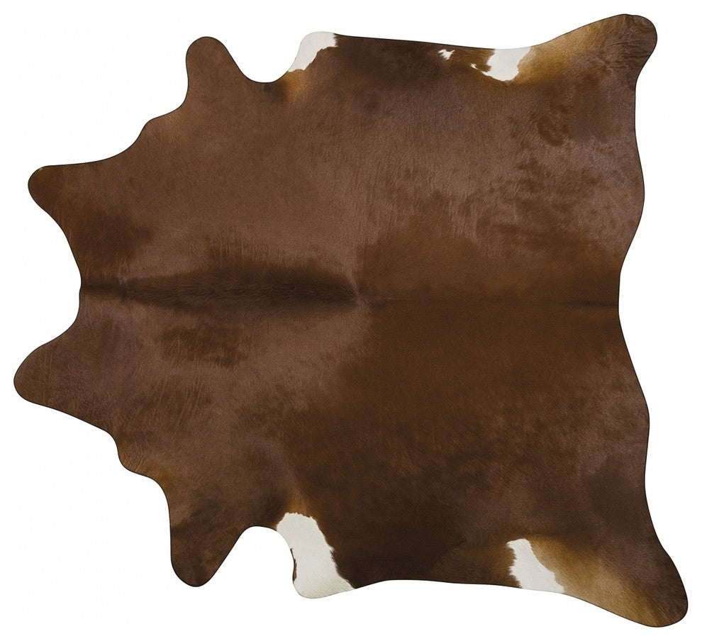 Pergamino Brown Cowhide Rug, Large
