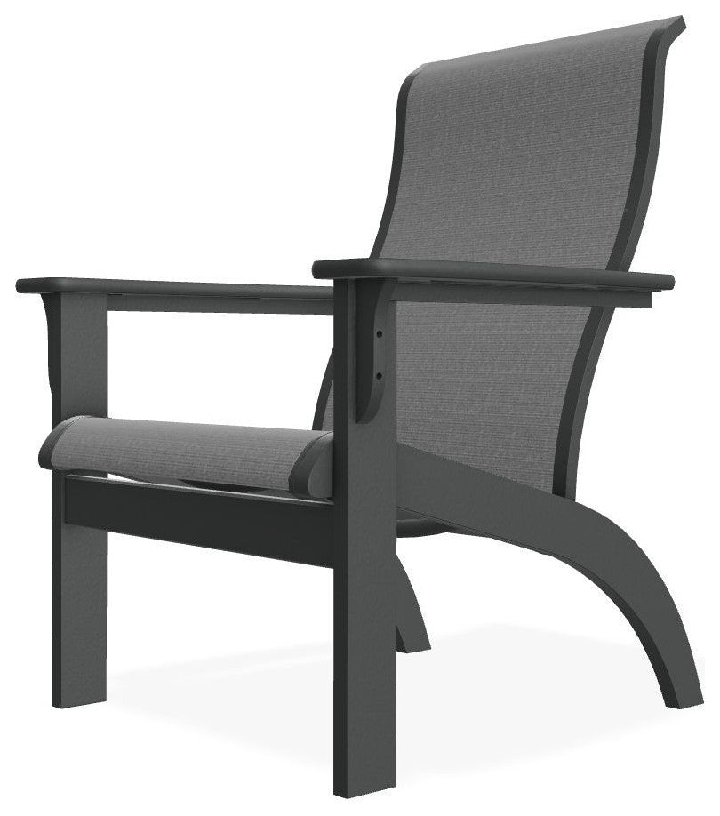 Adirondack Sling Outdoor Adirondack Armchair, Titanium/Graphite