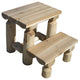 Rustic White Cedar Log Step Stool