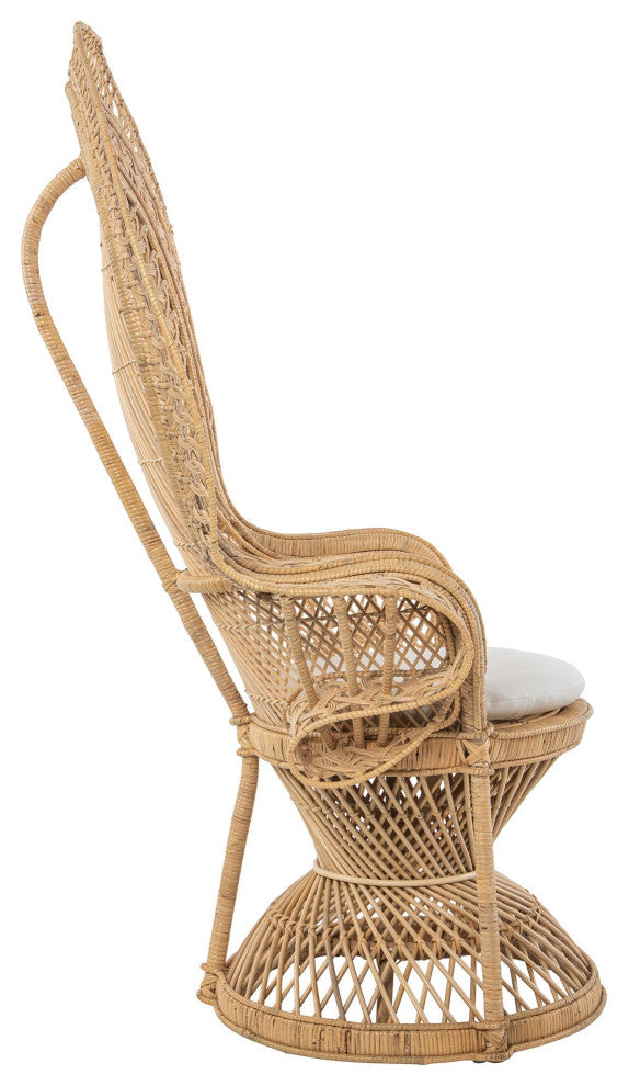 Supreme Rattan Grand Peacock Chair, Natural