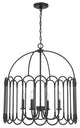 4-Light Pendant, Matte Black, Matte Black