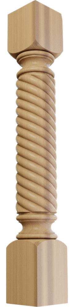 Hamilton Rope Cabinet Column (Top Block: 6", Bottom Block: 7"), Cherry