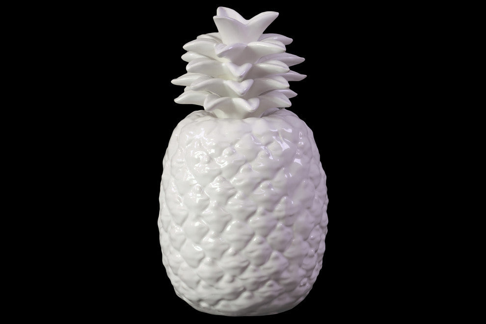 White Ceramic Pineapple Figurine