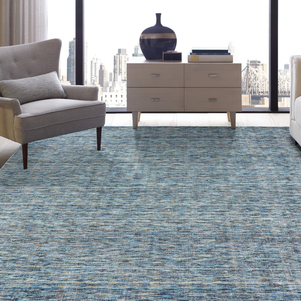 Terra Handmade Mineral Blue Area Rug, Blue, 12' X 15'