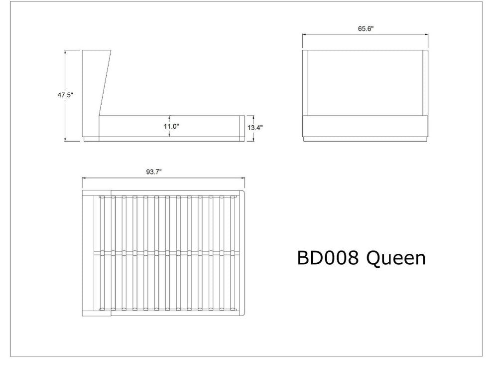 Manhattan Comfort Lenyx Queen Bed