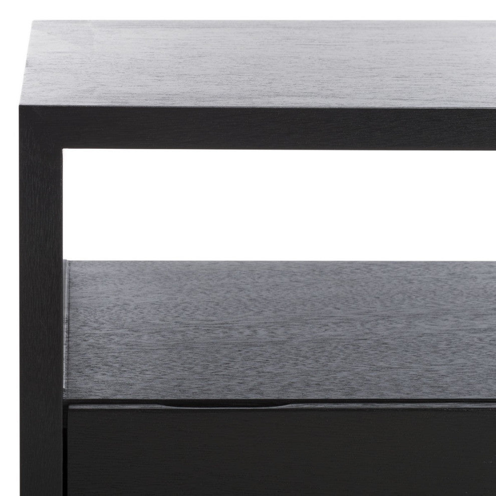 Safavieh Munson 2 Shelf 1 Drawer Console Table, Black
