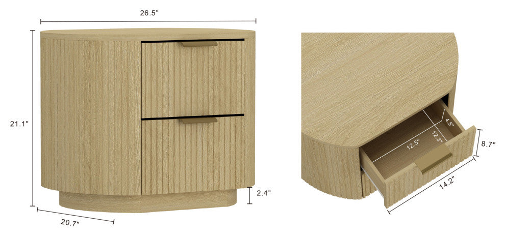 Manhattan Comfort Olivia Nightstand