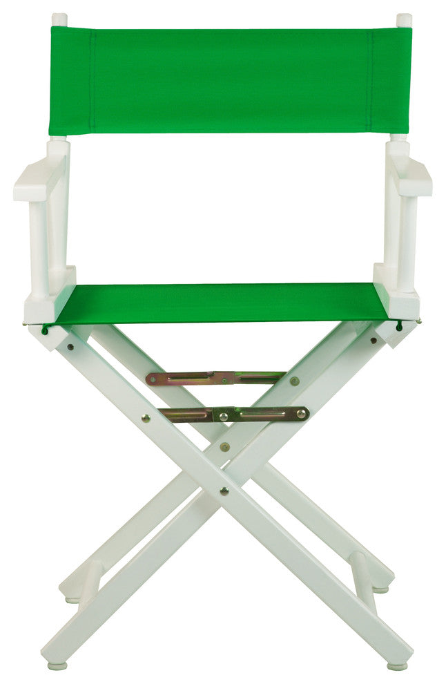 018" Director's Chair White Frame-Green Canvas