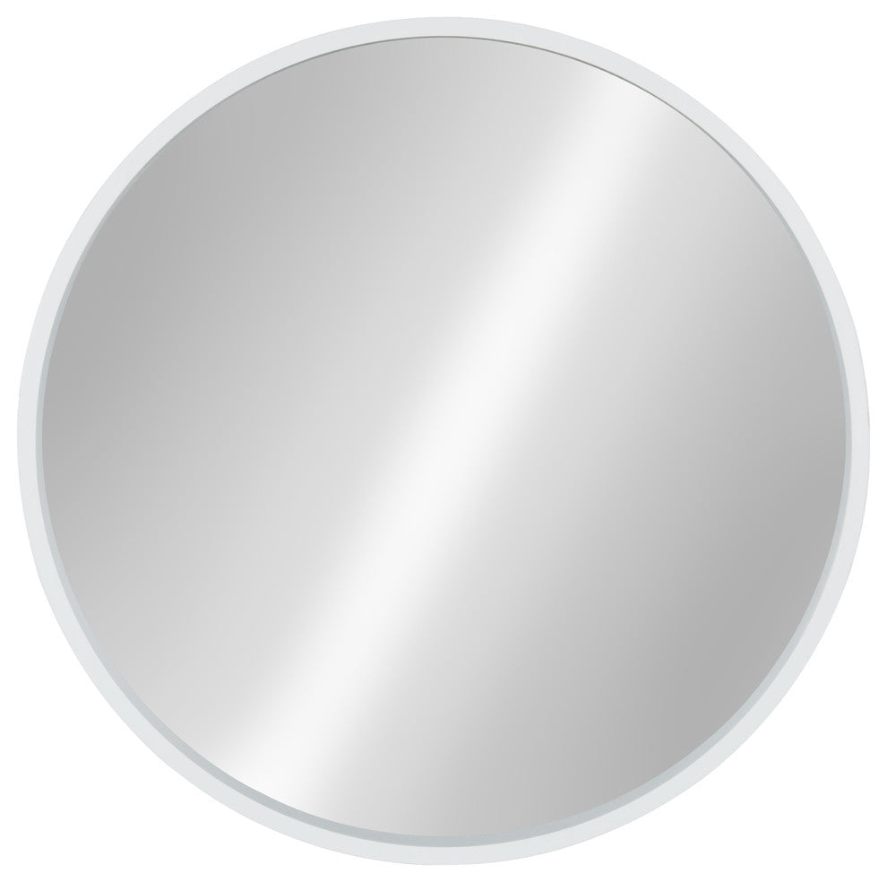Travis Round Wood Accent Wall Mirror
