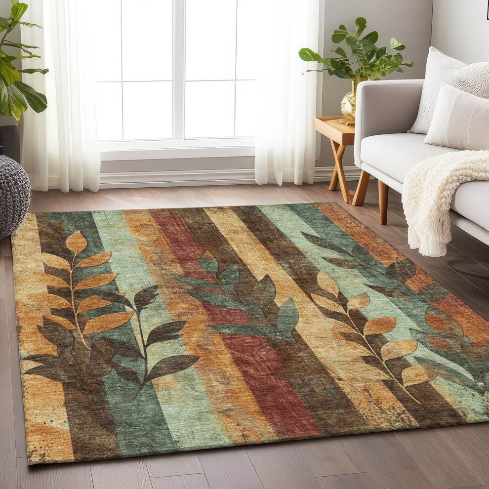 Machine Washable Indoor/Outdoor Chantille ACN1871 Wheat 8' x 10' Rug