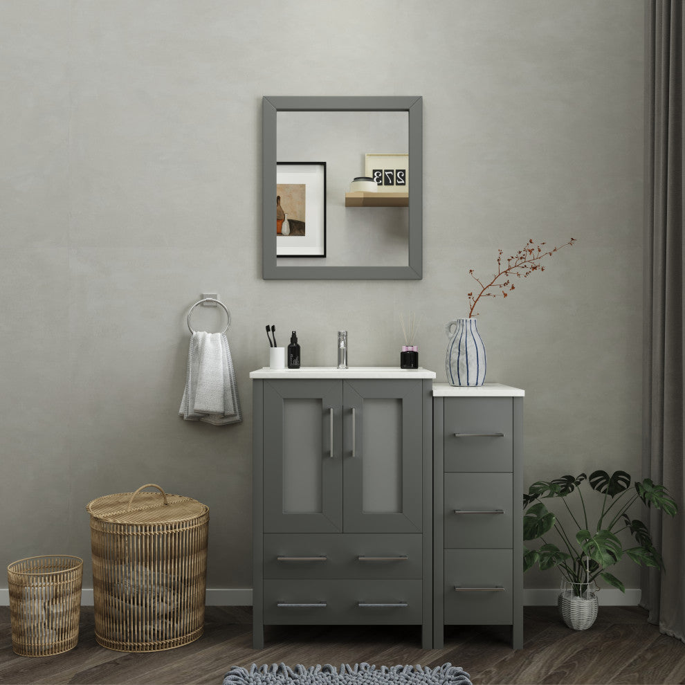 Vanity Art Vanity Set With Ceramic Top, 36"