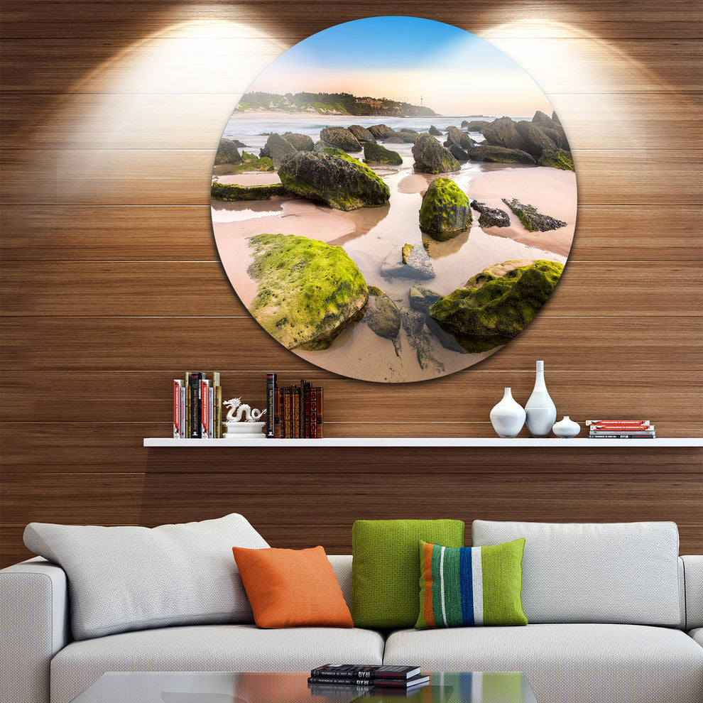 Amazing Landscape At Noraha Head, Seashore Round Wall Art, 36"