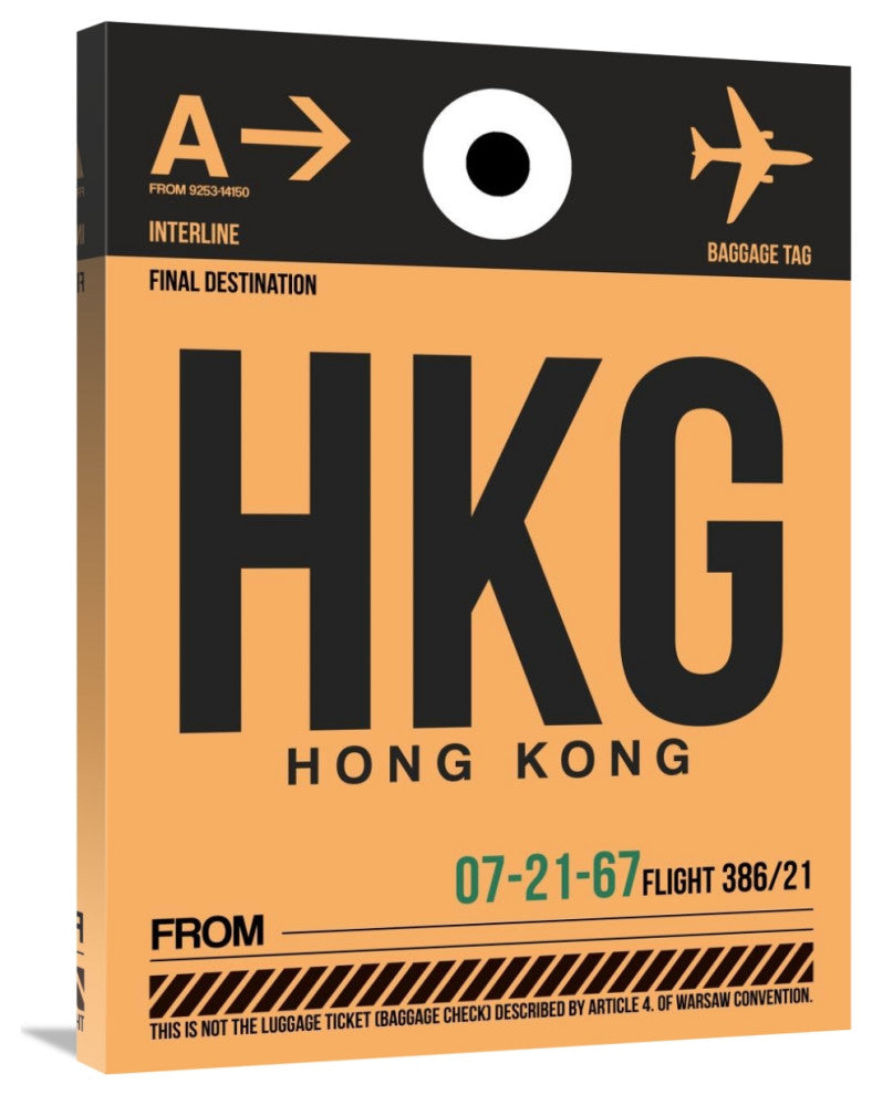 "HKG Hog Kong Luggage Tag 2" Fine Art Print