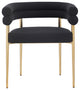Brielle Boucle Fabric Upholstered  Dining Chair (Set of 2), Black