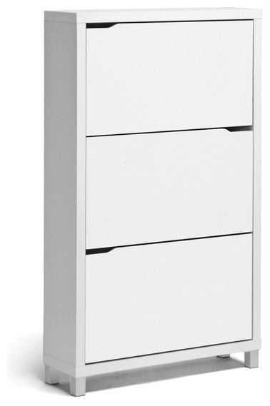 Simms White Modern Shoe Cabinet