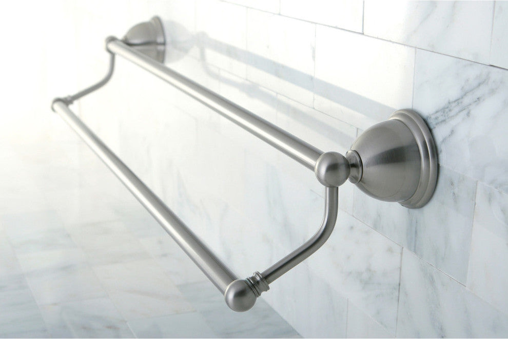 Kingston Brass 24" Dual Towel Bar, Brushed Nickel
