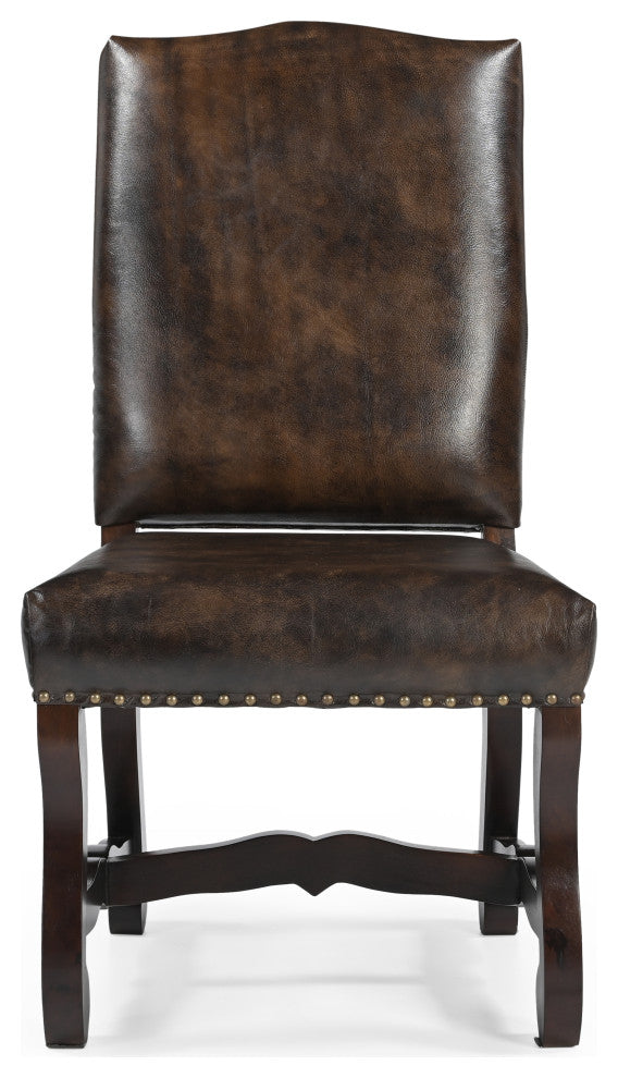 Kelcy Upholstered Dining Chairs, Set of 2, Dark Brown