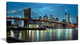 "Brooklyn Bridge and Skyscrapers" Canvas Print60"x28", 1 Panel
