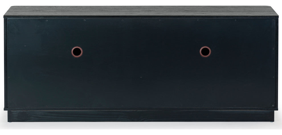 Safavieh Couture Gabrietta Wood Tv Stand, Black/Gold