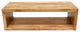 Keli 58" Mango Wood Coffee Table Open Cube 1 Shelf Natural Brown