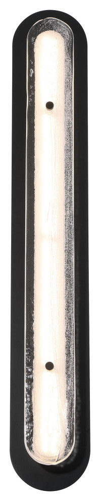Tramore, Outdoor, 38", Powder Coat Black, Silver Glass