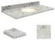 Quartz 25"x22" Vanity Top, Single Faucet Hole, Winter Wonder, Biscuit Bowl