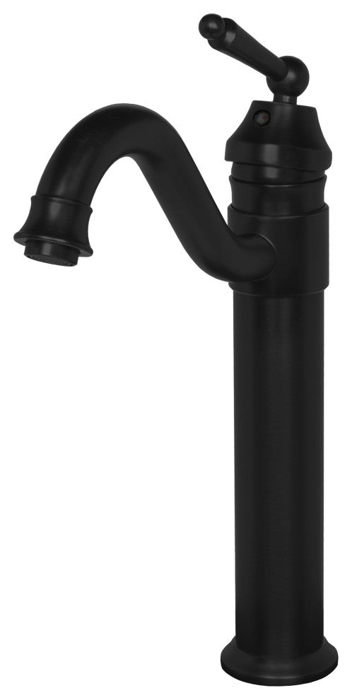 Clear Scalloped Tempered Glass Vessel Bathroom Sink with Faucet and Drain, Matte Black