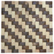 Legion Furniture 11.75"x11.75" Coconut Tile, Walnut and Cream