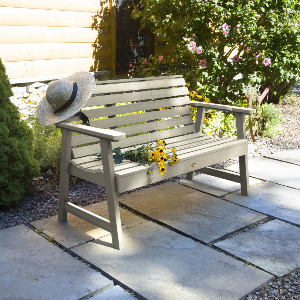 Weatherly Garden Bench, Whitewash, 4'