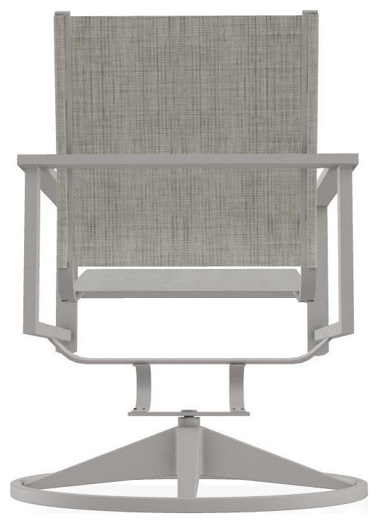 Tribeca Sling Outdoor Swivel Rocker, Smoke/Warm Gray