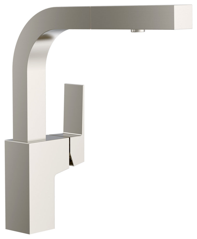 Mid-Town Single Handle Pull-Out Kitchen Faucet w/ SnapBack Retraction, Stainless Steel