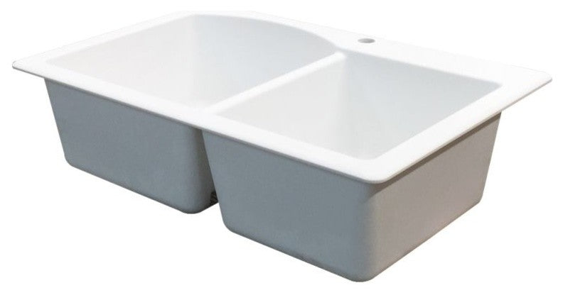 33-in x 22-in Drop-in Aversa Granite Kitchen Sink