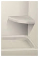 14"x14" Solid Surface Wall-Mount Corner Decor Shower Seat, Matrix White