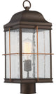 Howel-Light 1-Light Outdoor Post Lantern, Bronze With Copper Accents Finish