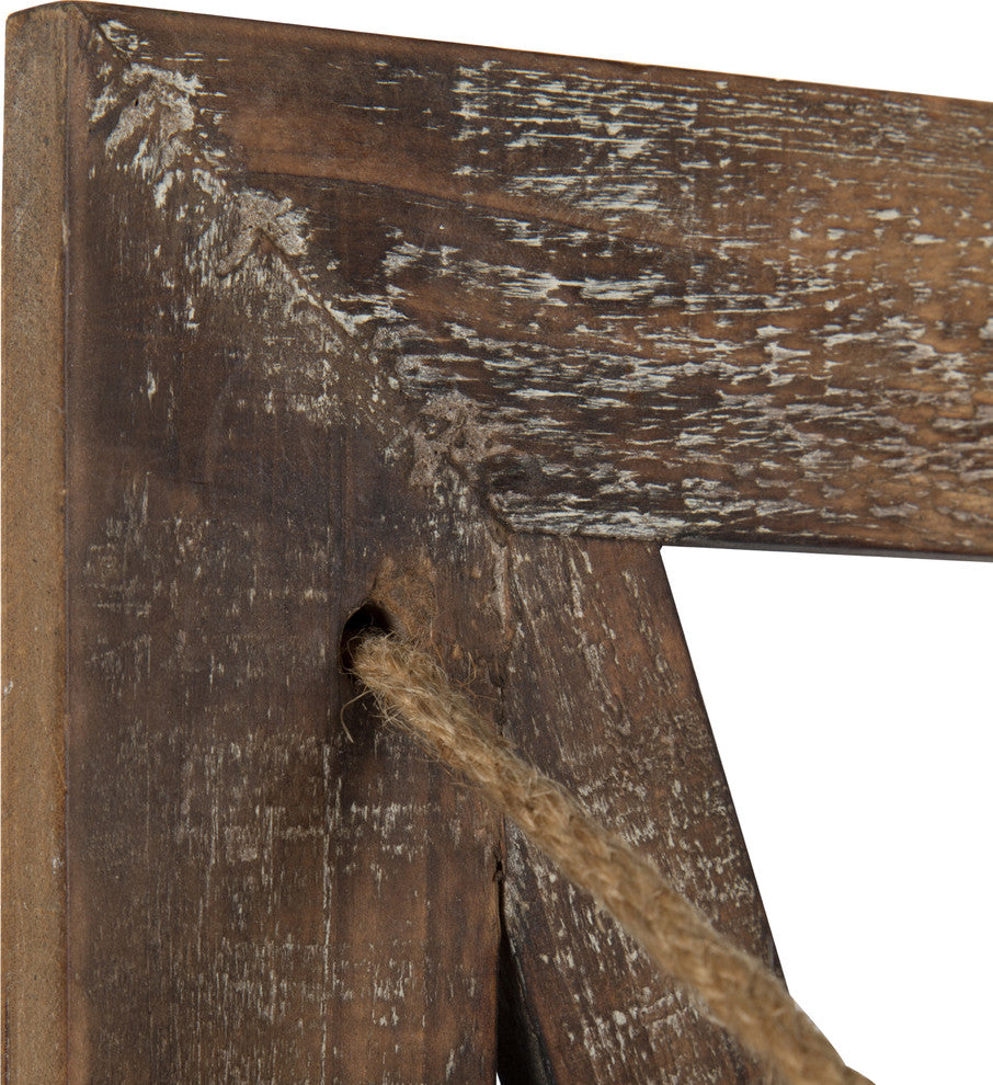 Kate and Laurel Hardeman 3 Pocket Farmhouse Wood Hanging Wall File Holder