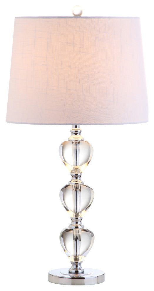 Cole 27" Crystal Table Lamp, Chrome