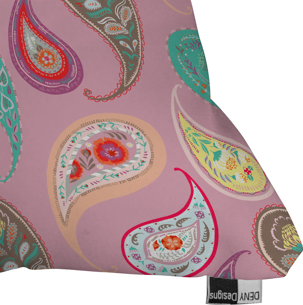 Deny Designs Pimlada Phuapradit Pastel Paisleys Outdoor Throw Pillow